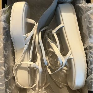 INC international concepts lace up platform sandals